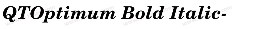QTOptimum Bold Italic字体转换